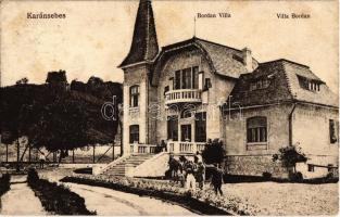 1917 Karánsebes, Caransebes; Bordan villa. Halász Nándor kiadása / villa