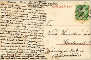 1912 Szeged, Vasúti híd, gőzmozdony, fatelep (fl)