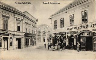 1912 Székesfehérvár, Kossuth Lajos utca, Székesfehérvári Kölcsönös Népsegélyző, Rotter Izsák, Rosenthal H. utóda üzlete, gyermekjáték áruház (EK)