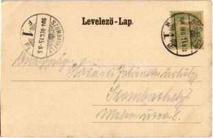 1904 Kézdivásárhely, Targu Secuiesc; Fő tér, templom, Jancsó F. Lajos, Turóczi István, Ifj. Bándy Is...