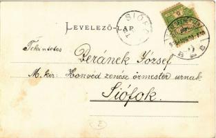 1905 Székesfehérvár, Gyalogsági laktanya, katonák. Kiadja Eisler Adolf