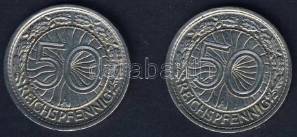 Német Birodalom/Weimari Köztársaság 1928A+1930A 50Pf 2klf évszám T:2,2/3+