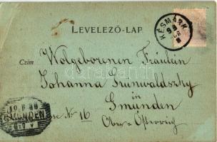 1899 Késmárk, Kezmarok; Thököly Imre és vára, este / Emeric Thököly and castle, night (EK)