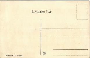 Késmárk, Kezmarok; Kossuth Lajos utca, Városháza, H. Donáth szállója / street view with town hall an...