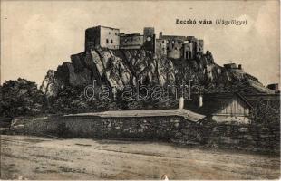 1914 Beckó, Beczkó, Beckov; Beckó vára a Vágvölgyben. Löwy Fülöp 970. / Beckovsky Hrad, Povazie / castle ruins in the Váh valley (kis szakadás / small tear)