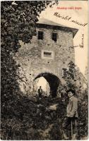 1908 Murány, Murányalja, Murán; Murány vári kapu. Lévai Izsó kiadása / Muransky hrad / castle gate (EK)