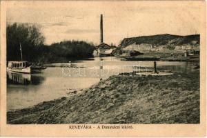 Kevevára, Temeskubin, Kovin; Dunaváci kikötő, gyár, hajó. Vajda István felvétele / port, factory and boat