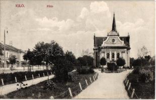 1914 Igló, Zipser Neudorf, Spisská Nová Ves; Fő tér, templom. Divald Károly fia / main square, church (EB)