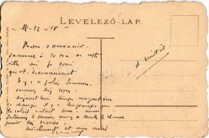 1918 Újvidék, Neusatz, Novi Sad; Szücs utca, szerb szegényház, üzletek / Kürschnergasse mit den serb...