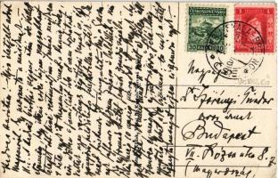 1927 Vereskő, Cervená Skala (Királyhegyalja, Sumjácz, Sumiac); út télen / road in winter  (EK)