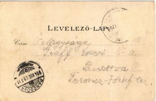 1904 Versec, Vrsac; vasútállomás, gőzmozdony / Bahnhof / railway station, locomotive. Wilih. Wettl. ...