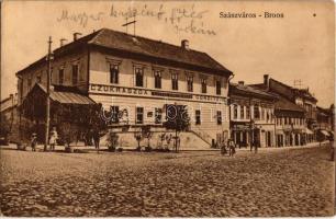 1911 Szászváros, Broos, Orastie; Eisenburger kávéház és cukrászda, Oprean Aurél üzlete / cafe, confectionery and shop