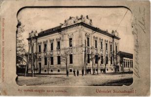 1901 Szabadka, Subotica; Osztrák-magyar bank palotája. Heumann Mór kiadása / Austro-Hungarian bank palace. Art Nouveau (Rb)