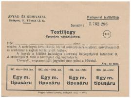 1941. "Állami cukorjegy" négyes ívben, jegyeken "KISBÉR KÖZELLÁTÁSI HIVATAL", az...