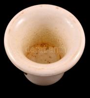 cca 1916 harci jelenetes porcelán hadimozsár, matricás, jelzés nélkül, apró csorbákkal, törő nélkül,...