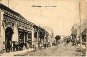 Csíkszereda, Miercurea Ciuc; Rákóczi utca, Szvoboda Miklós könyvnyomda, papír- és könyvkereskedése / street view with book, printing and paper shop (EK)