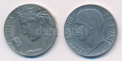 Olaszország 1908R 20c Ni fülnyomok + 1941R 20c rozsdamentes acél T:2
Italy 1908R 20 Centesimi Ni ea...