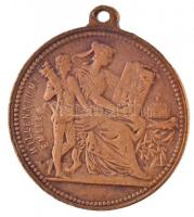 1896. "Milleniumi emlék / Ferenc József" aranyozott Br emlékérem (29mm) T:3