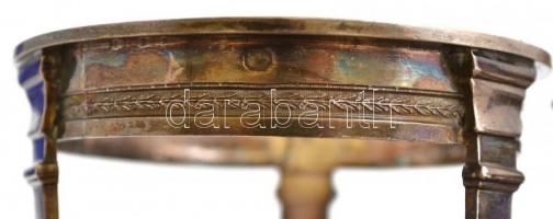 cca 1840 Antik francia ezüst (Ag.) olaj-ecet tartó, jelzett, dugók nélkül, jó állapotban, m: 29 cm, ...