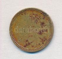 1904-1937. "Baldauf Mátyás 2" sárgaréz zseton (18mm) T:2 patina
