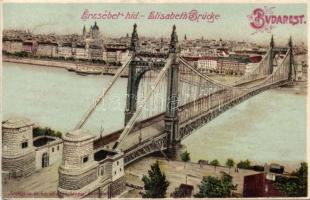 Budapest Erzsébet híd litho