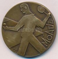 1937. MOATSz / Magyar Országos Asztali-Tenisz Szövetség Br díjérem, hátlapon gravírozva (38mm) T:2