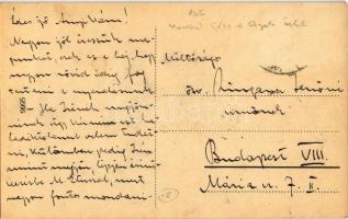 Tolcsva, Fő utca, Kovacsik Géza és Gyula üzlete, automobilos montázs / automobile montage postcard