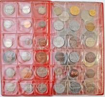 Vegyes 52 darabos fémpénz és emlékérem tétel, közte több Ag is, kisalakú berakóban T:vegyes
