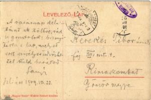 1909 Szliács, Sliac; Huszka Samu vendéglője. 11. A Magyar Bazár Waktor Sámuel kiadása / restaurant