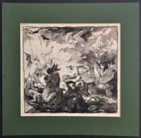 Jelzés nélkül: Purgatórium. Akvarell, papír, 25×30 cm