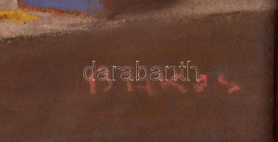 Bakos jelzéssel: Virágcsendélet. Pasztell, papír, üvegezett keretben, 32×40 cm