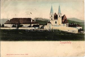 1911 Szepeshely, Zipser Kapitel, Spisská Kapitula (Szepesváralja, Spisské Podhradie); Szent Márton székesegyház, háttérben Szepes vára / cathedral, castle in the background (Spissky hrad) (EK)