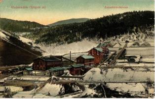 1910 Alsószalánk, Nizné Slovinky (Szepes); Ércelkülönítő üzem télen. Balkányi S. kiadása / mine, Ore Separation plant in winter (EB)