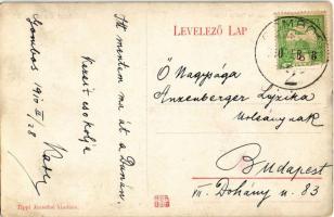 1910 Gombos, Bogojeva; Gőzkomp kikötés előtt és után Gombos és Erdőd között, gőzmozdony. Tippl Józse...