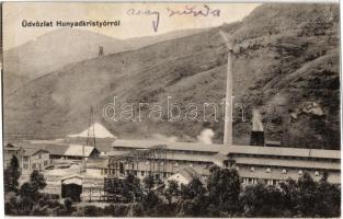1916 Kristyor, Hunyadkristyor, Criscior; Aranyzúzda, gyár / gold mine, factory (EK)