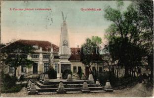 1910 Gyulafehérvár, Alba Iulia; A custozai ütközet emlékoszlopa. Weisz Bernát kiadása / Prussian-Italian-Austrian war monument