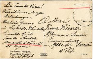 Hermánd, Hermanecz, Harmanec; Papírgyár / paper factory (Rb)