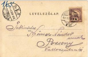 1901 Érsekújvár, Nové Zámky; Piac tér, Bartlik Károly Nemzeti Kávéháza, Központi kávéház. Conlegner ...