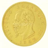 Olaszország 1862T-BN 20L Au II. Viktor Emánuel (6,45g/0.900) T:2 Italy 1862T-BN 20 Lire Au Vittorio Emanuele II (6,45g/0.900) C:XF Krause KM#10.1