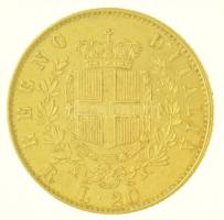 Olaszország 1875R 20L Au "II. Viktor Emánuel" (6,44g/0.900) T:2
Italy 1875R 20 Lire Au &q...