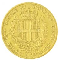 Olasz Államok / Szardínia 1848P 20L Au "Károly Albert" (6,43g/0.900) T:2,2- kis ph.
Itali...