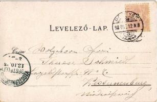 1898 (Vorläufer!) Pöstyén, Piestany, Pistyan; Fürdők, Gyógyterem, belső, Szálloda, Színház, villa, i...