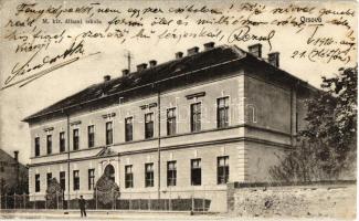 1916 Orsova, M. kir. állami iskola. Kiadják a Müller Testvérek / school (apró szakadás / tiny tear)