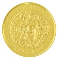 2016. 50.000Ft Au Zsigmond aranyforintja tanúsítvánnyal (3,5g/0.986) T:1 /  Hungary 2016. 50.000 Forint Au The Golden Florin of Sigismund of Luxemburg with certificate (3,5g/0.986) C:UNC