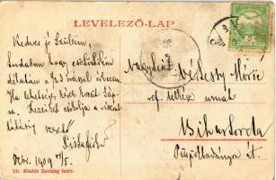 1909 Bihartorda, Református templom, községháza, Zavislag-féle üzlet é saját kiadása (kis szakadás /...