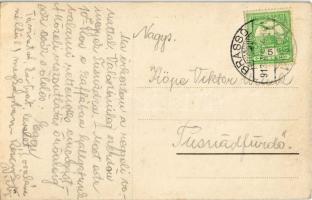 1912 Brassó, Kronstadt, Brasov; Transilvánia kávéház terasza / cafe terrace