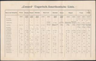 cca 1900-1910 "Adria" Magyar Kir. Tengerhajózási Rt. -"Cunard Hungarian-American Line...