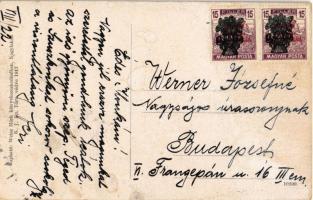 Nagylak, Nadlac; Fő utca, templom. Kapható Weisz Márk könyvkereskedésében / main street, church