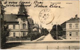 1912 Nagyszeben, Hermannstadt, Sibiu; Seiler utca / Seilergasse / street