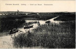 Ruszt, Rust; Fertő-tó csónakázókkal. Kiadja Tremmel Vilmos / Neusiedler See / rowing boats on Neusiedl Lake